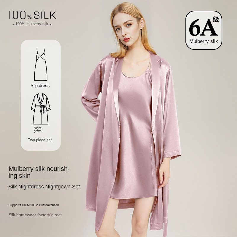 Robe Silk Women - Elegante damesnachtjapon en -badjas van 100%
