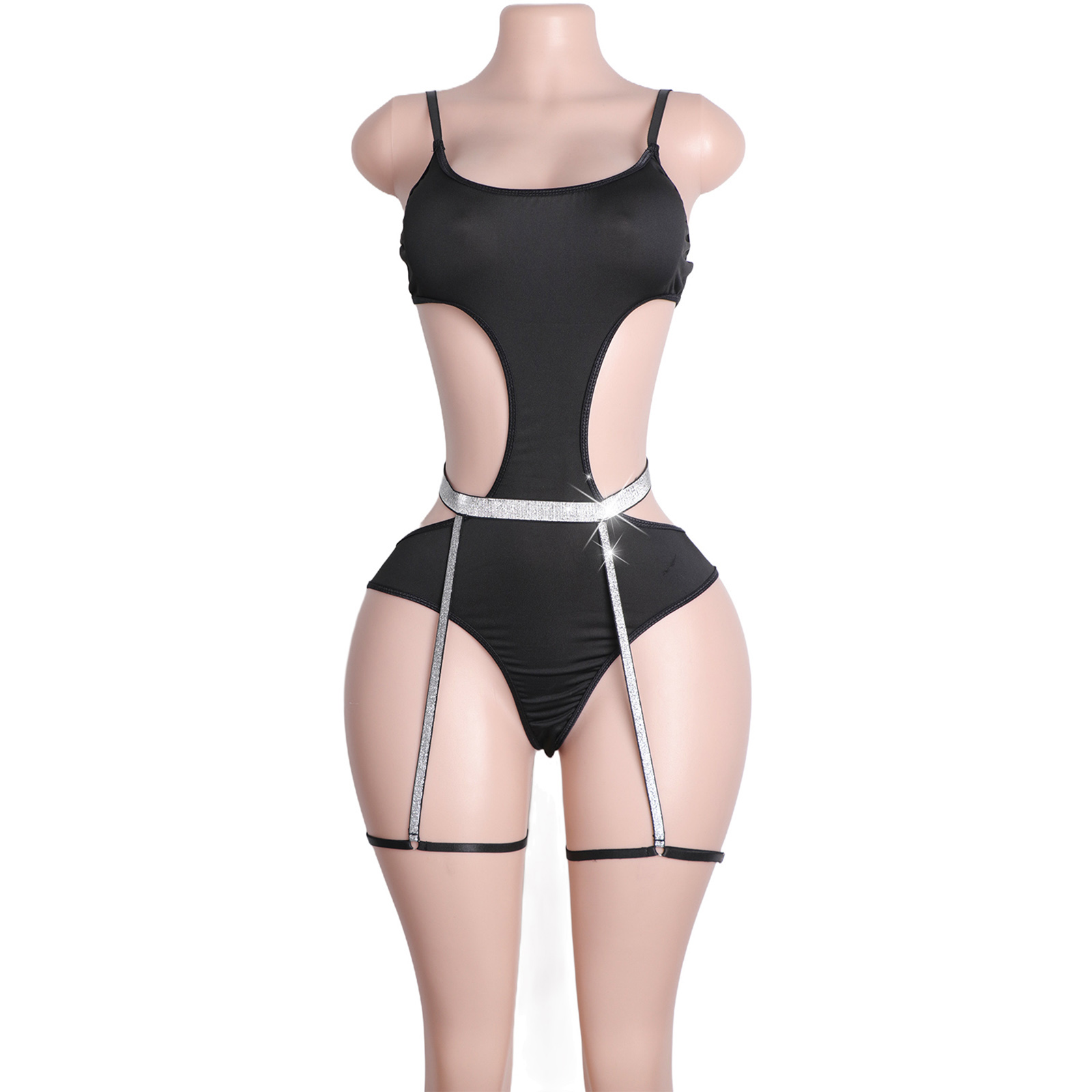 Garter Belt Set - Op maat gemaakte strass steentjes pole