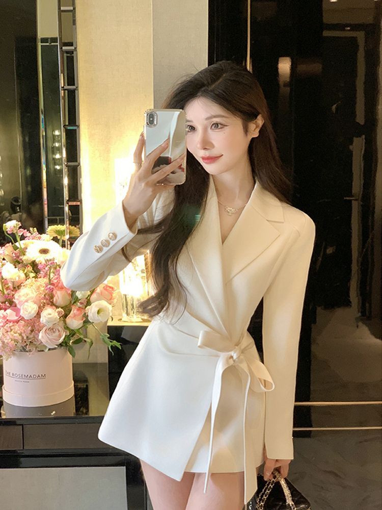 Corset Waist Cinch - Effenkleurige 2026 Herfst Nieuwe Koreaanse Stijl