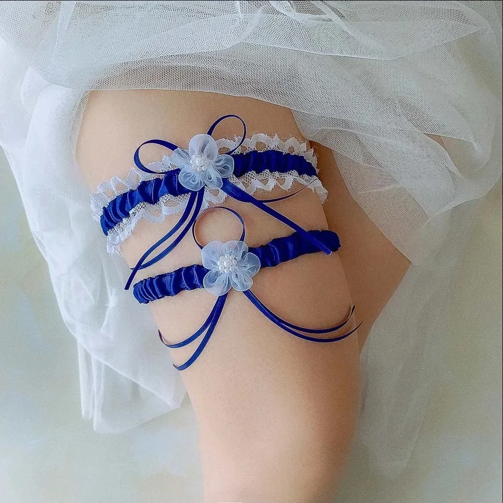 Garter Belt Set - 2 stks/set Satijnen Lint Bruiloft Bruids