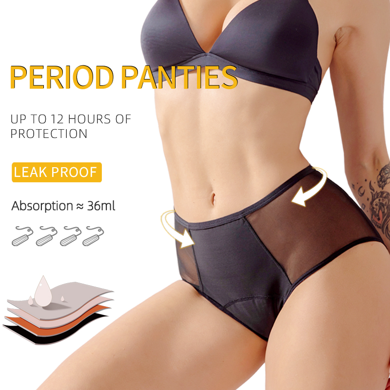 Period Panty Absorbent - Dropshipping dames high-waist kant 4-laags lekbestendige