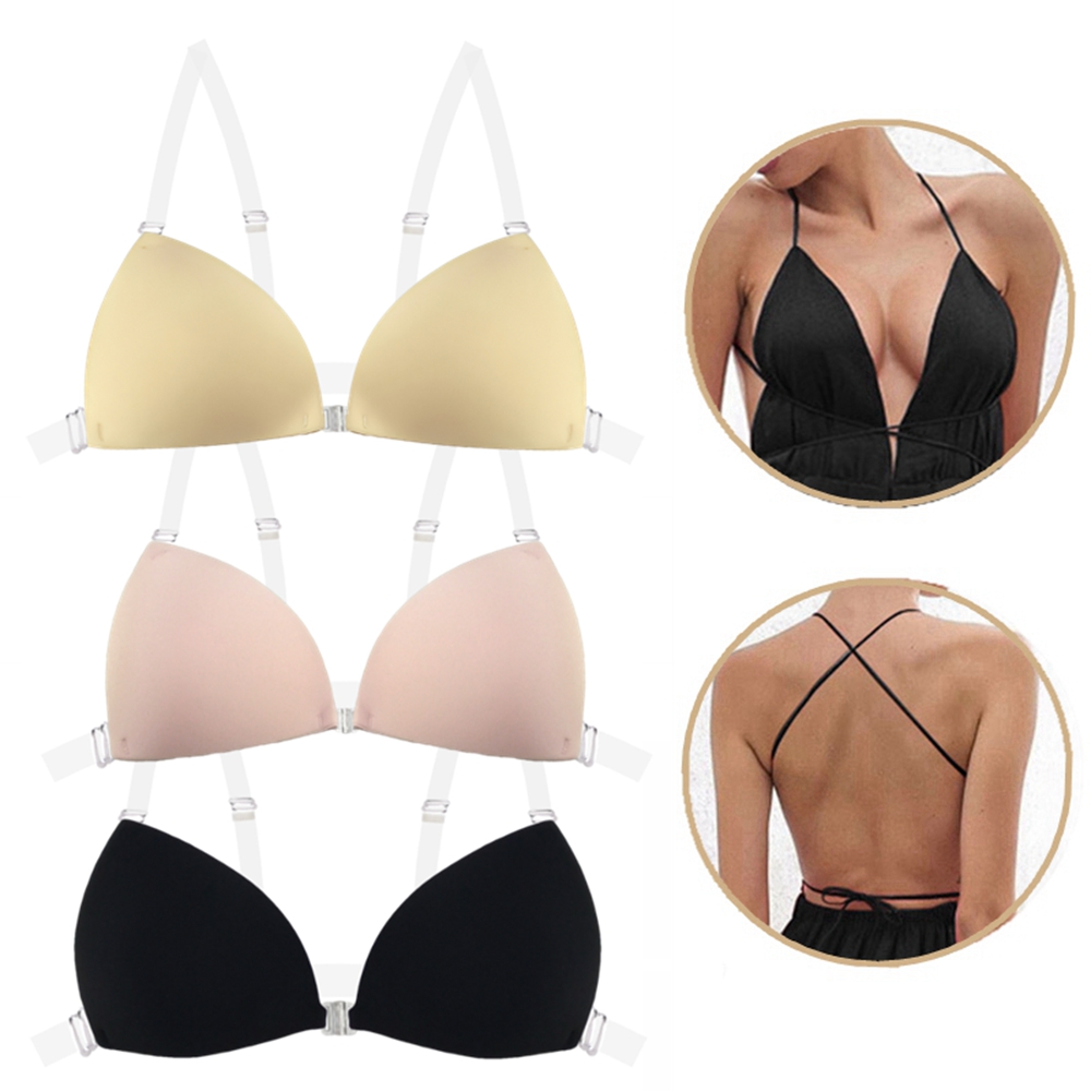 Push Up Bra Padded - Kleverige beha voor vrouwen, rugloze trouwjurk,