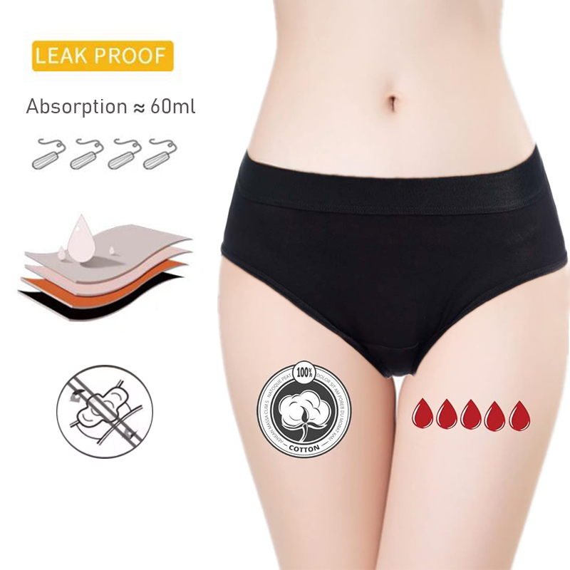 Period Panty Absorbent - 4-laags absorberend lekvrij menstruatieslipje voor vrouwen
