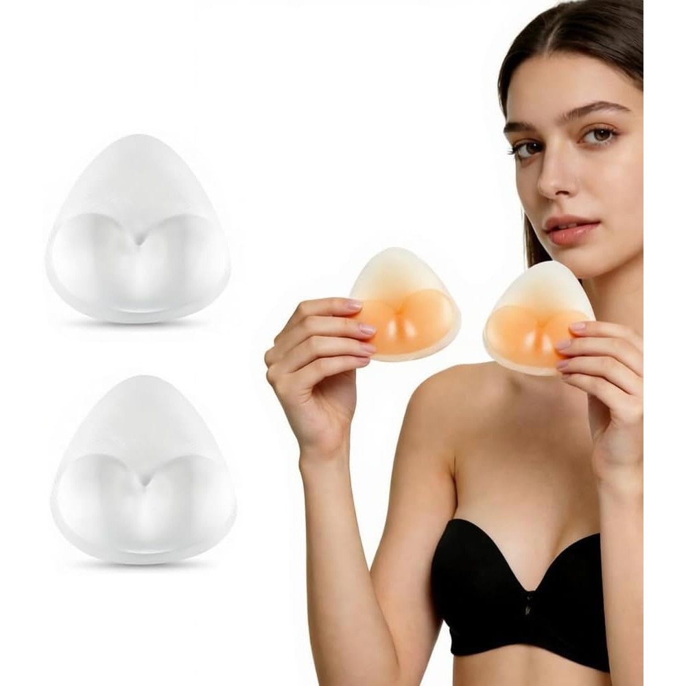 Push Up Bra Padded - Siliconen bh-inlegkruisjes, driehoekige push-up pads, waterdicht
