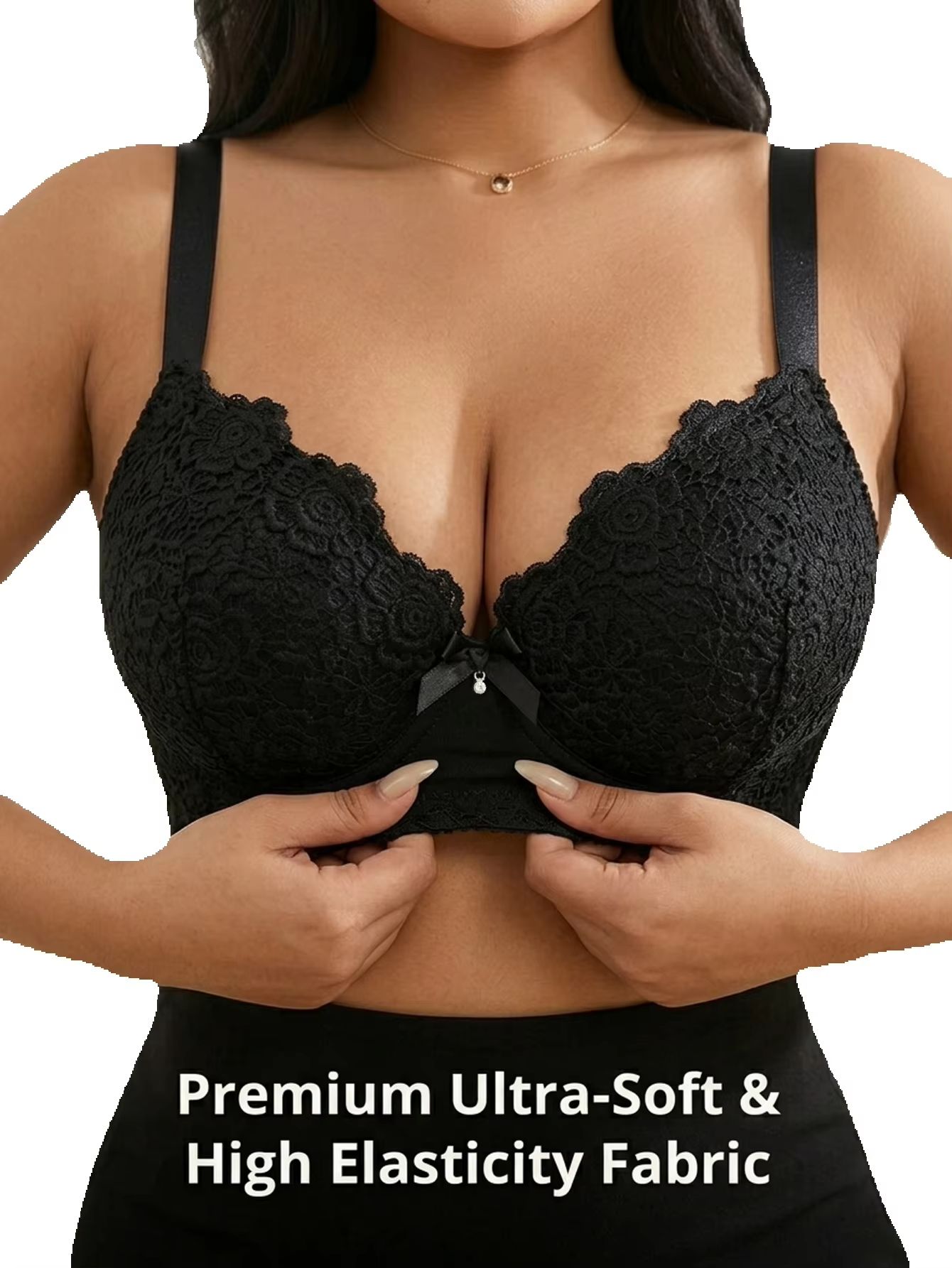 Plus size bh met bloemenprint, - Push Up Bra Padded recensie en prijs
