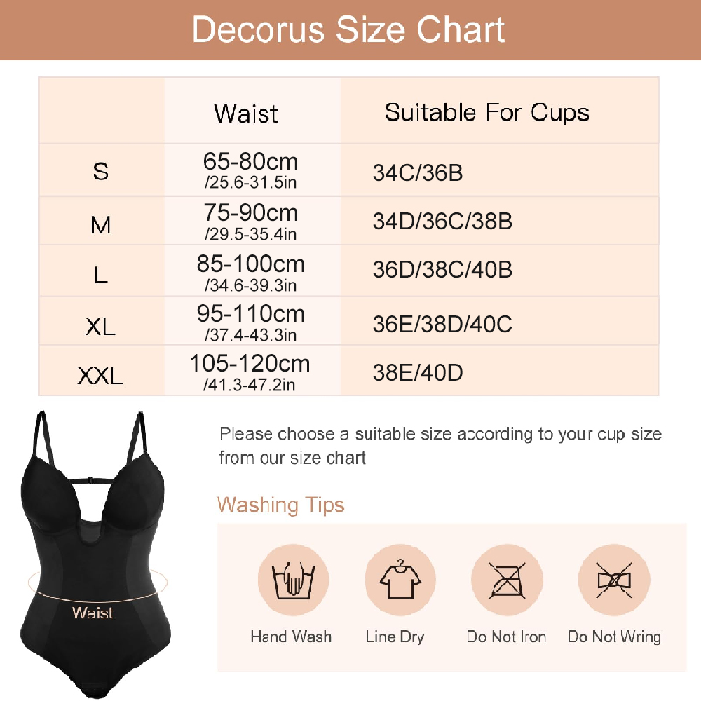 Vrouwelijke diep V-hals rugloz - Shapewear Bodysuit Firm recensie en prijs