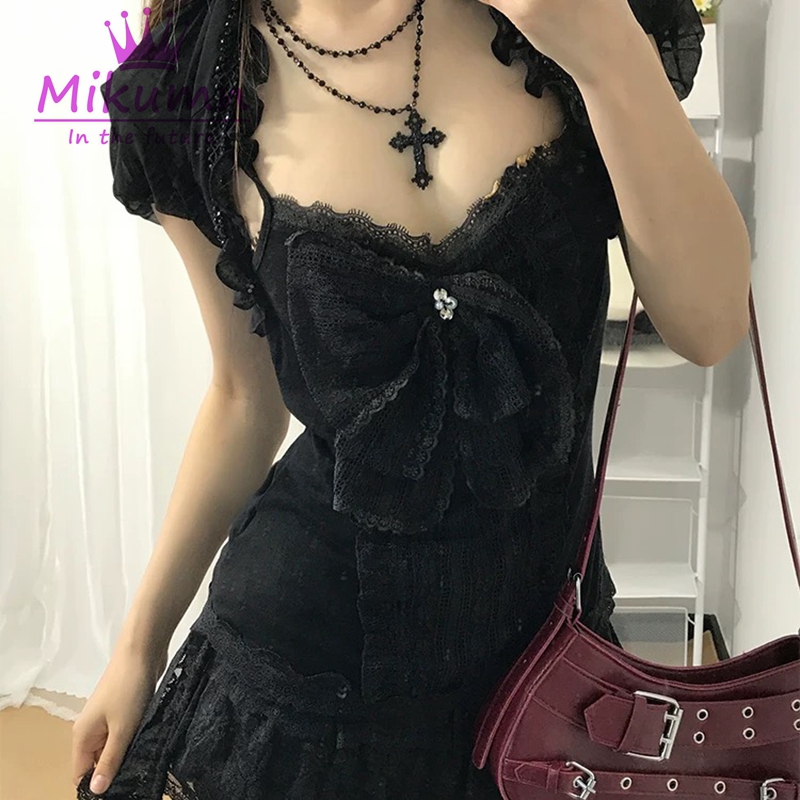 Mikumn Gothic Lolita Zwart Kan - Cami Top Lace recensie en prijs