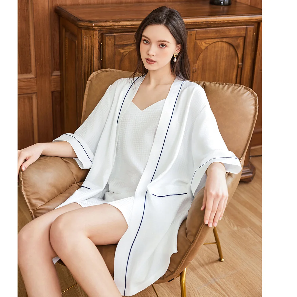 Wafel Jacquard 100% Moerbei Zi - Robe Silk Women recensie en prijs