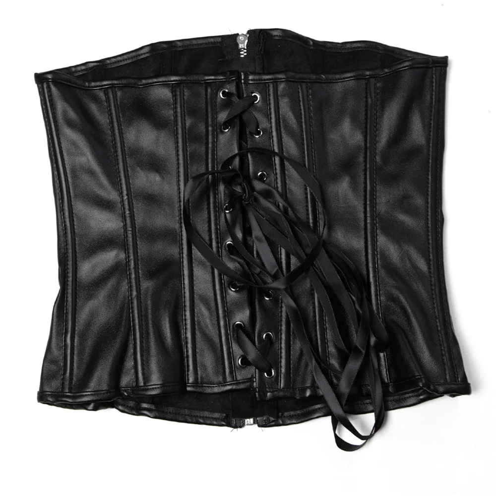 Zwarte korte rits PU kunstleer - Corset Waist Cinch recensie en prijs