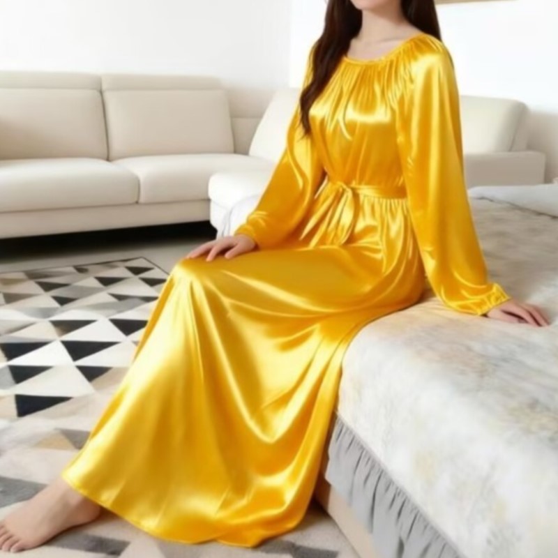 Glanzende ijzijde nachtjapon m - Robe Silk Women recensie en prijs