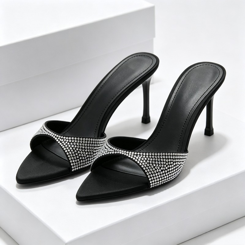 Strass Designer Hakken Slipper - Slip Dress Satin recensie en prijs
