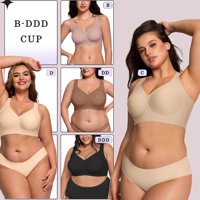 Plus Size Wireless Jelly BH Da - Push Up Bra Padded recensie en prijs