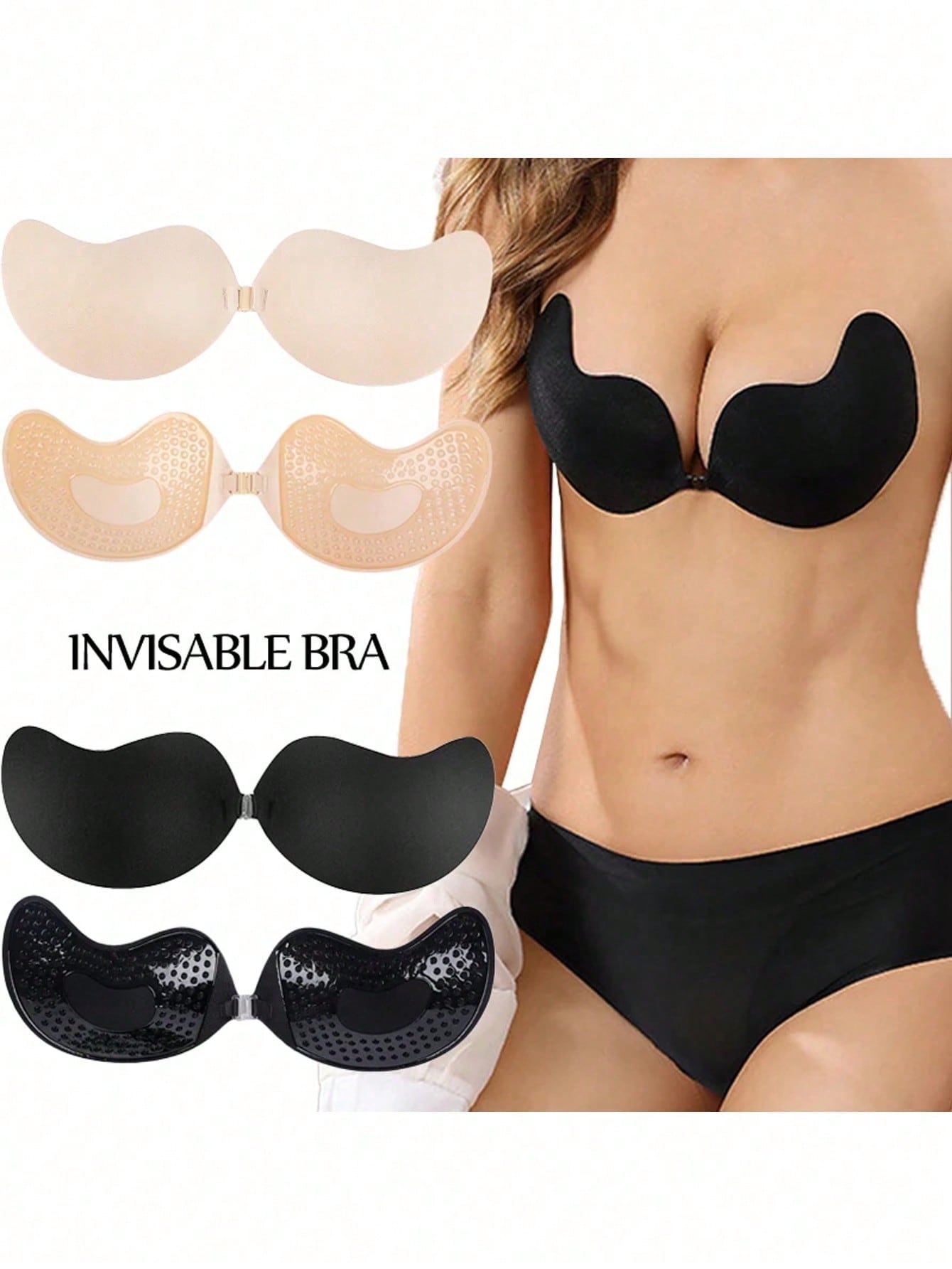 2-pack zelfklevende, onzichtba - Push Up Bra Padded recensie en prijs